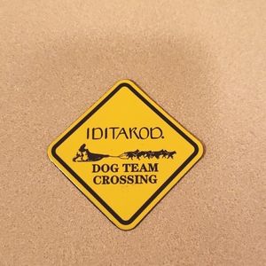 Iditarod Dog Team Crossing Magnet